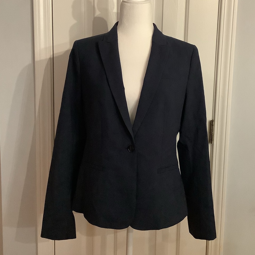 Banana Republic Classic Fit Marzotto Wool Blazer, Navy, Size 10